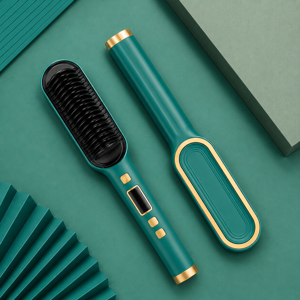 Hair Straightener Comb | Fast Heating Hair Styling Brush