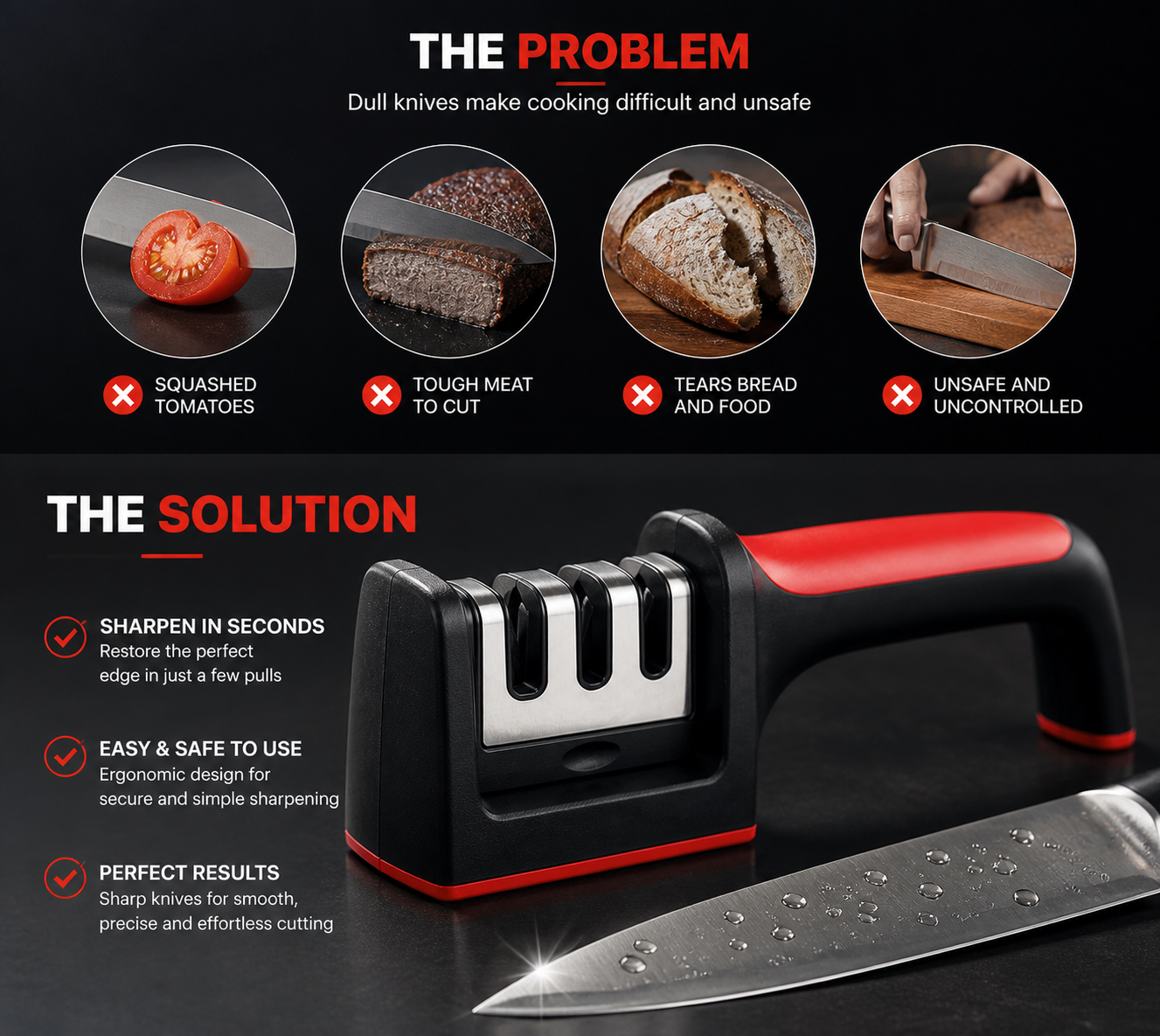 3-Stage Professional Knife Sharpener